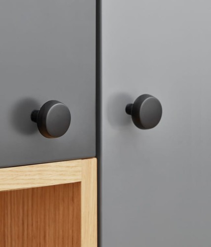 Gałka meblowa loft okrągła ROUND czarny mat 