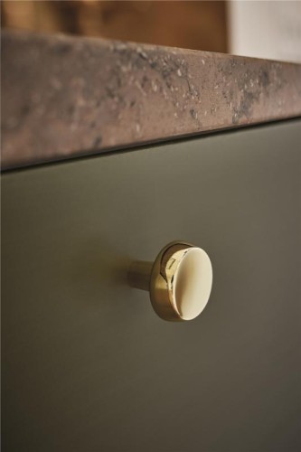 Gałka meblowa  okrągła ROUND złoty połysk