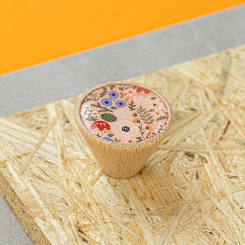 Gałka meblowa Stożkowa, Bukowa GD09,  Mozaika V96 