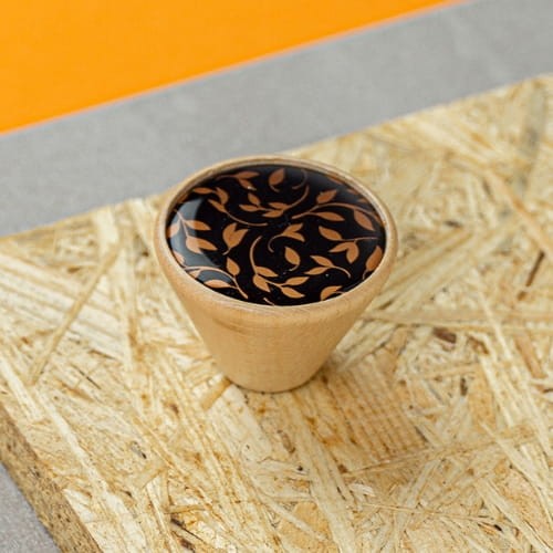 Gałka meblowa Stożkowa, Bukowa GD09, Liście V95