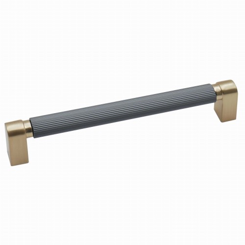 Uchwyt meblowy PASCOLI, złoty szczotkowany + grafit, 320 mm