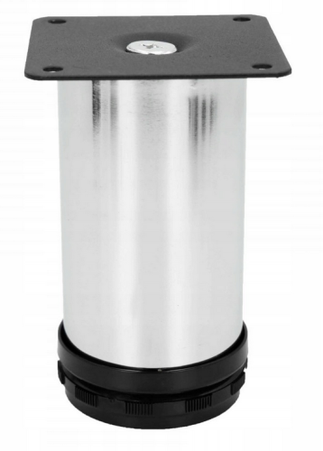 Nóżka meblowa OKRĄGŁA_ regulowana NM chrom połysk H-100mm.png