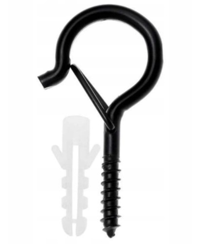 Wieszak Haczyk oczkowy wkręcany 17697 sufitowy 5 cm - Loft czarny 