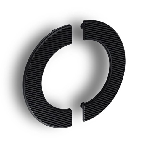 Uchwyt do mebli półokrąg MEZZO  CZARNY MAT 1 połowa   128 mm 