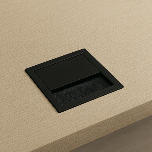 PRZELOTKA NA KABLE PRZEPUST KABLA LOFT CZARNA KWADRATOWA JAKOŚC PRZELOTKA DO BIURKA, .png