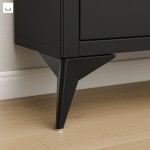 nóża meblowa nowoczesna metalowa, złoty połysk, czarny mat nózka pod komodę, pod szafkę dekoracyjna pod meble  (2).jpg