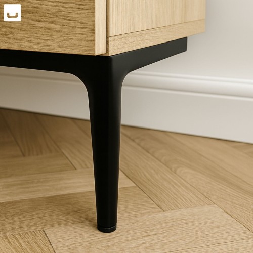 Nóżka meblowa SPIDER  metalowa czarny mat nowoczesna nóżka do mebli 150 MM   