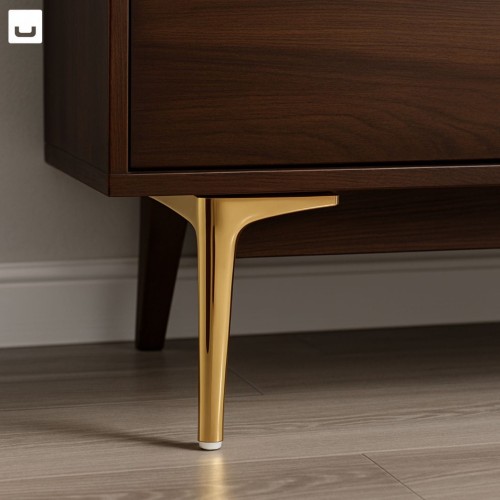 Nóżka meblowa SPIDER  metalowa ZŁOTY POŁYSK nowoczesna nóżka do mebli 150 MM    