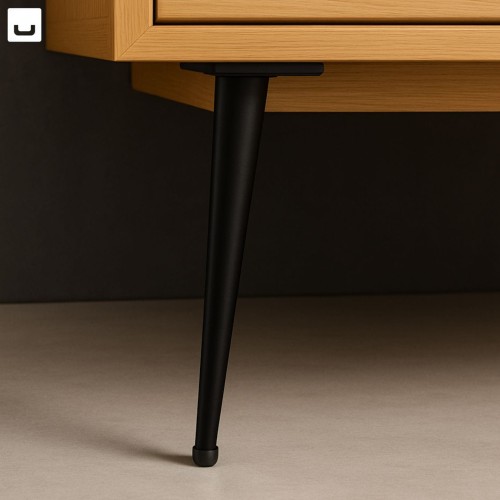 Nóżka meblowa SZPILKA czarny mat metalowa nóżka do mebli h-230 mm 