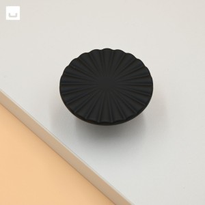 Gałka meblowa okrągła PRESA czarny mat 50mm