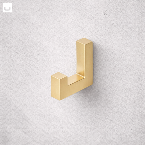 Wieszak meblowy ścienny Prosty 201, złoty mat szczotkowany