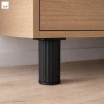 nóżka , noga meblowa  ryflowana z regulacją nowoczesna mocna czarna 100, 150 mm komoda szafka  (1).jpg