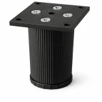 nóżka , noga meblowa  ryflowana z regulacją nowoczesna mocna czarna 100, 150 mm komoda szafka  (4).jpg
