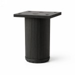 nóżka , noga meblowa  ryflowana z regulacją nowoczesna mocna czarna 100, 150 mm komoda szafka  (3).jpg