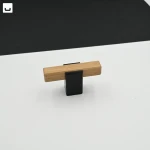 Uchwyt meblowy gałka T-bar NATURA drewniany reling czarny  1.jpg