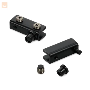 Zawias meblowy osiowy do witryn gablot szkła 11.561 czarny mat 2szt