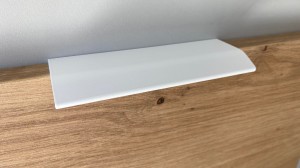 Uchwyt meblowy krawędziowy MILANO 200 mm biały matowy