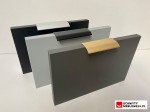 Uchwyt meblowy nakładany na front aluminium MILANO , krawędziowy, złoty , czarny Loft.jpg