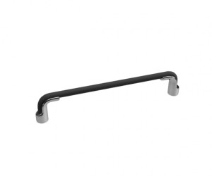 Uchwyt meblowy Loft  HERMES C-6516, L-192 mm, Czarny mat/chrom połysk