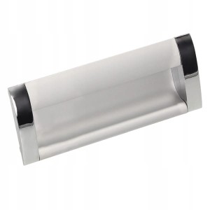 Uchwyt meblowy wpuszczany UA08, Aluminium/Chrom , L- 160 mm
