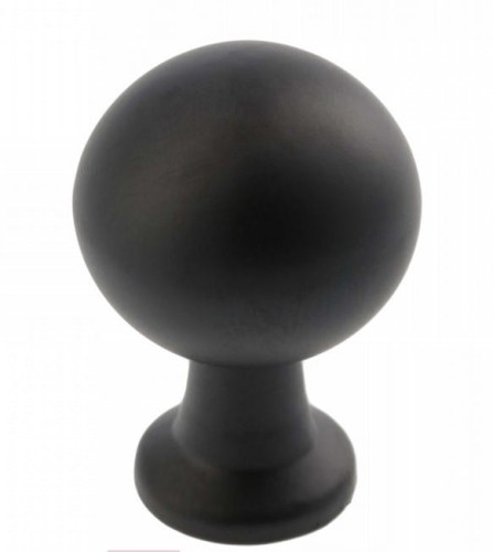 Gałka meblowa LOFT Okrągła NORDI, Czarny mat,  fi-20 mm 
