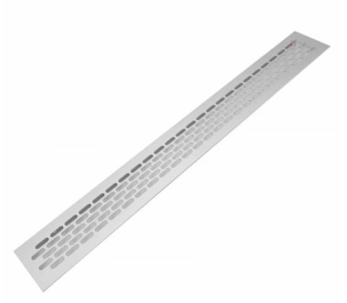 Kratka wentylacyjna meblowa   60 x 480 mm,  Aluminium 