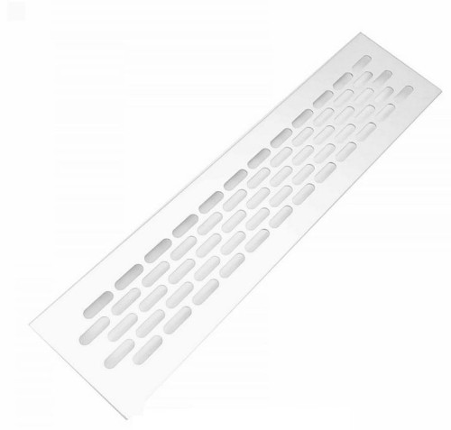 Kratka wentylacyjna meblowa  mała 60 x 245 mm,  Biała