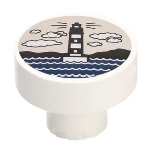 Gałka meblowa Dziecięca Drewniana GD08, Biały mat , Latarnia V63