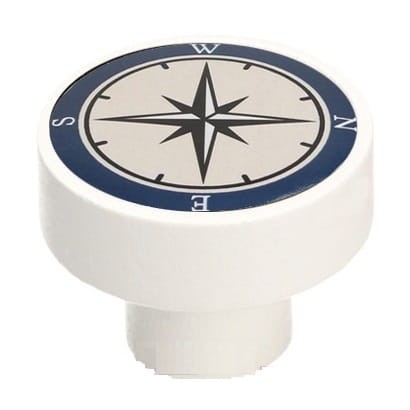 Gałka meblowa Dziecięca Drewniana GD08, Biały mat , Kompas V60