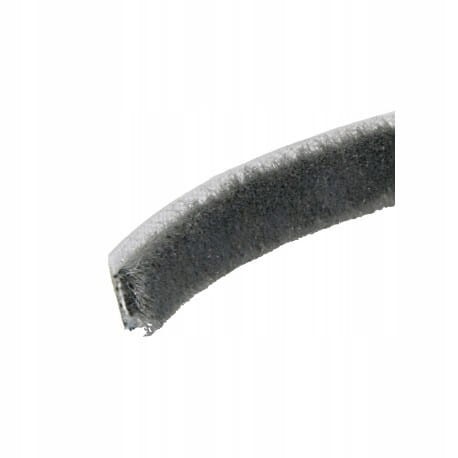 Szczotka odbojowa do szafy wpuszczana, 14 x 6 mm, Szara