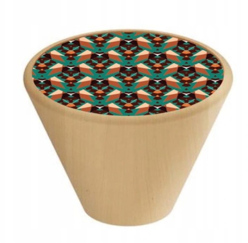 Gałka meblowa Stożkowa, Bukowa GD09,  Mozaika V93