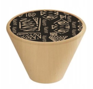 Gałka meblowa Stożkowa, Bukowa GD09,  Mozaika V91