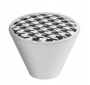 Gałka meblowa Drewniana Stożkowa, Biała GD09, Pepitka V97