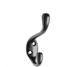 Wieszak meblowy ścienny LOFT MALAGA 2, duży   CZARNY MAT 