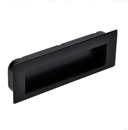 Uchwyt meblowy wpuszczany typu MD17,  L-96 mm,  Czarny mat