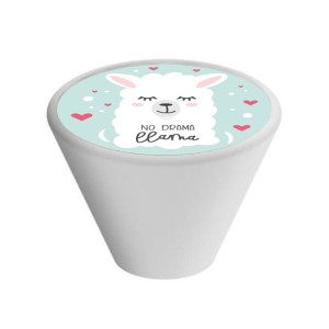 Gałka meblowa Dziecięca Drewniana, Stożkowa, Biała GD09, Lama V80