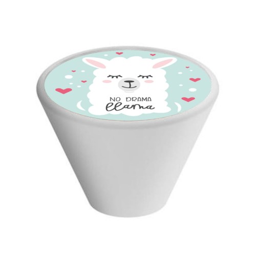 Gałka meblowa Dziecięca Drewniana, Stożkowa, Biała GD09, Lama V80