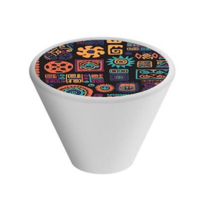 Gałka meblowa Drewniana Stożkowa, Biała GD09, Mozaika V92